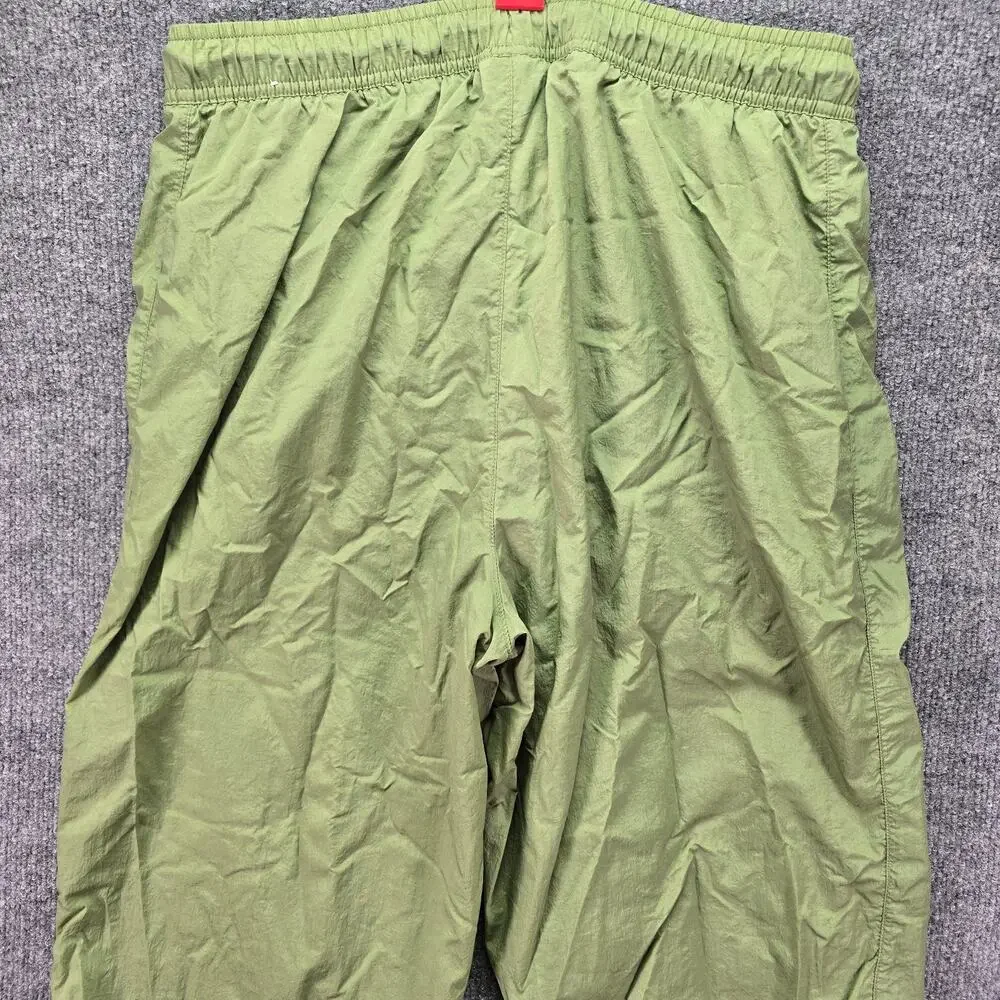 Jordan Sport Jam Warmup Pants Mens Large Olive Green Logo Nylon Track Joggers